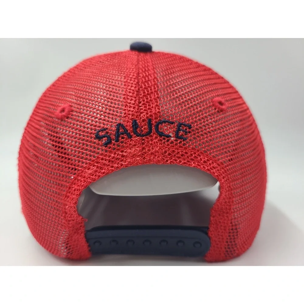 Sauce Hockey Mesh Trucker Snapback Hat Cap Maple Leaf Logo Casual Men Women‎ RWB
